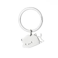 LLavero de gato lindo de acero inoxidable, llavero a juego de animales, colgantes, regalo del Día de San Valentín, pareja, amante - details 5