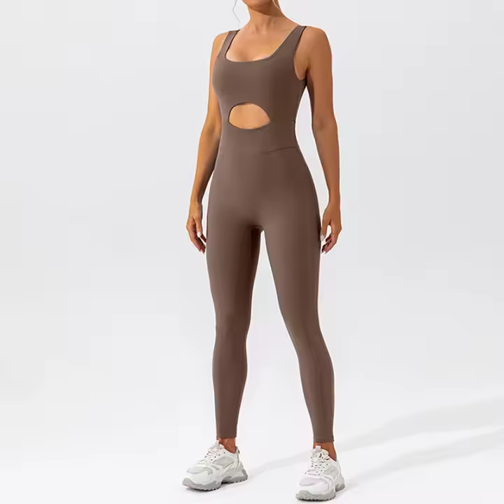 Mono de una pieza para mujer, leotardo, traje de fitness, espalda hueca, danza, pilates, ropa de yoga - 1