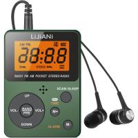 Radio FM, mini receptor de radio portátil de bolsillo con auriculares, batería recargable para caminar, trotar, gimnasio, campin - details 0