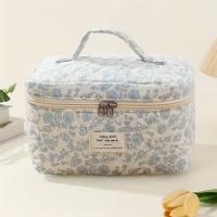 Bolsa de maquillaje de mano con patrón Floral, organizador de artículos de tocador, gran regalo para mujeres y niñas, día de la madre, 2 piezas - details 4