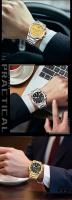 Reloj de Pulsera de Acero Inoxidable Estilo Casual Multifuncional Chronógrafo de Cuarzo - details 11