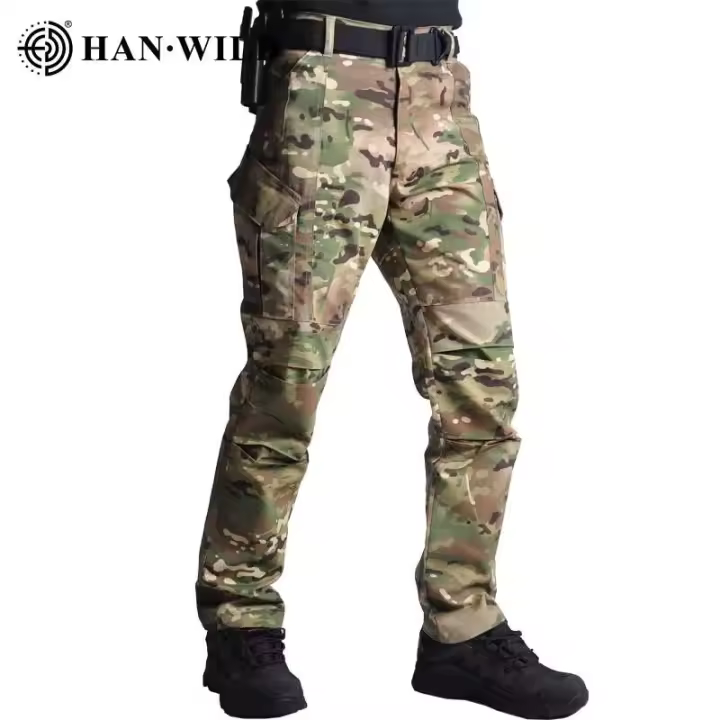 Camuflaje táctico Hanye para entrenamiento al aire libre, senderismo, carga, pantalones de hombre - 1