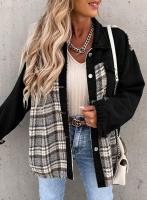 Chaqueta vaquera de manga larga para mujer, camisa a cuadros con botones, Tops de otoño e invierno - details 16