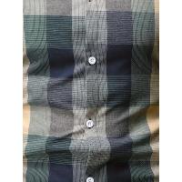 Camisa informal con estampado a cuadros y cuello alto de manga larga para hombre, primavera, otoño, al aire libre - details 9