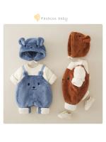 Conjunto de Invierno para Bebés y Niños Pequeños Ropa de Harén de Terciopelo Grueso de Una Pieza - details 3