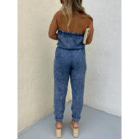 2025 nuevos pantalones vaqueros de las mujeres vendedoras calientes, mono de mezclilla sin tirantes y ceñido a la cintura - details 4