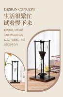 Temporizador de alta gama de 30 a 60 minutos, reloj de arena de cristal de arte Retro, adornos para el salón, regalo - details 1