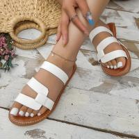 Sandalias Planas de Cuero de Alta Calidad Estilo Romano con Correa Cruzada para Mujer - details 1