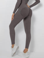 Pantalones de yoga deportivos de cintura alta para gimnasio, mallas sin costuras para mujer - details 21