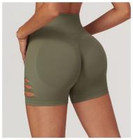 Pantalones de Yoga Deportivos sin Costuras Cintura Alta, Levantamiento de Cadillas, Transpirables para Entrenamiento Material de Nylon - details 4