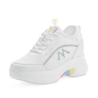 Casual 2025 Nuevas Sandalias Planas, Zapatos de Malla para Mujer que Aumentan la Altura, Sandalias de Zapatos Deportivos, - details 2