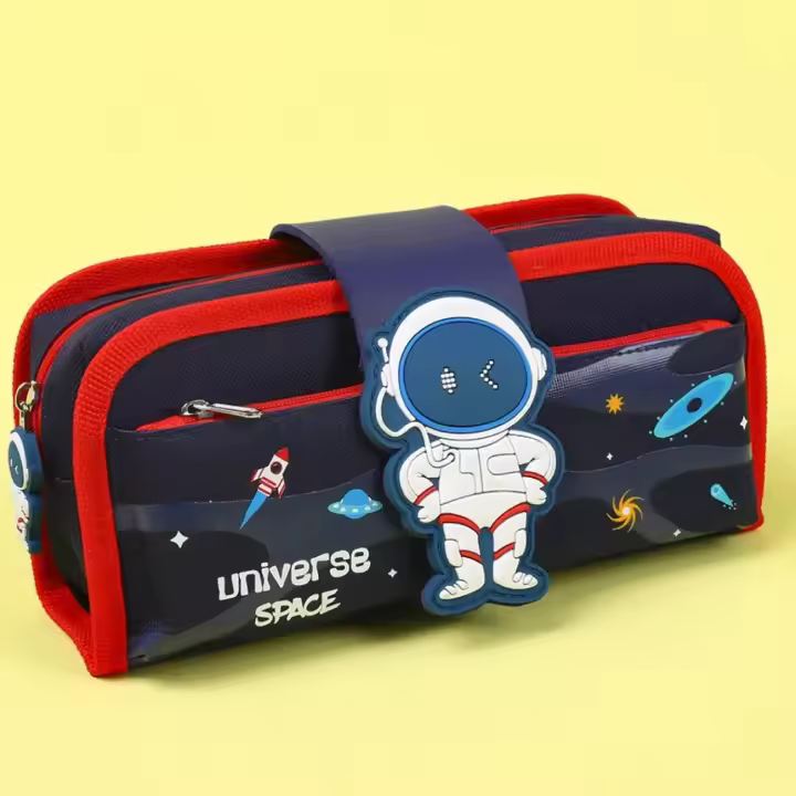 Estuche de Lápices Desmontable de Gran Capacidad Bolsa de Papelería Escolar con Dibujos Animados - 1