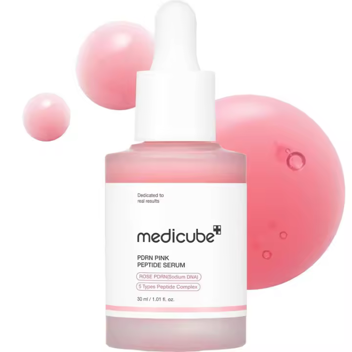 Suero de péptido medicube PDRN, suero con brillo rosa, péptido, niacinamida, hidratante y reafirmante, tono de piel desigual, coreano - 1