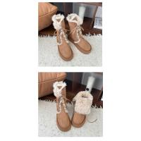 Botas de nieve para mujer, zapatos de felpa, zapatos de invierno, botas de cuero para mujer, zapatos para mujer 2025 - details 16