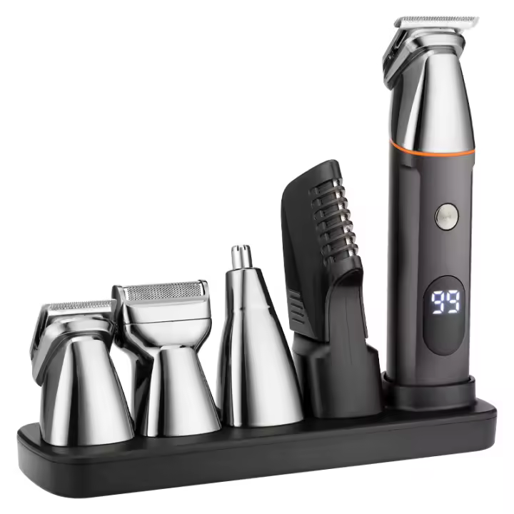 Tijera de empuje eléctrica universal Fader eléctrico LCD Fader de corte de pelo Dispositivo de corte de pelo Maquinilla de afeitar eléctrica Dispositivo de pelo de nariz - 1