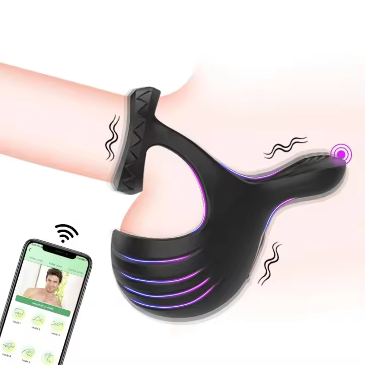 Leten Anillo Vibrante Control APP Delay de Ejaculación Juguete Sexual para Parejas - 1