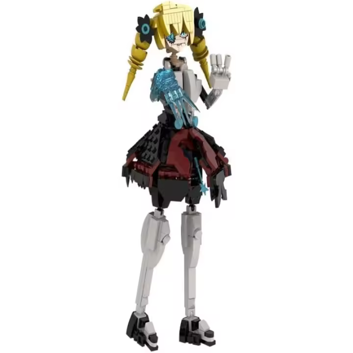 Bloques de construcción personalizados-Kit modelo Mecha Gundam rosa, figuras de acción de anime girl, juego de rompecabezas 3d creativo, juguetes educativos de construcción para niños y adultos - 1