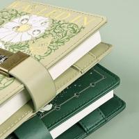 Cuaderno B6 de 224 páginas para proteger secretos, diario grueso, libro de contraseña con patrón impreso de cuero PU con cerradura, papelería - details 7