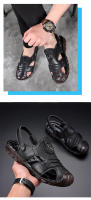 Verano nuevas sandalias de cuero de los hombres de cuero de doble propósito hecho a mano bolsa cabeza sandalias de los hombres antideslizante zapatos de playa de suela suave sandalias marea - details 12
