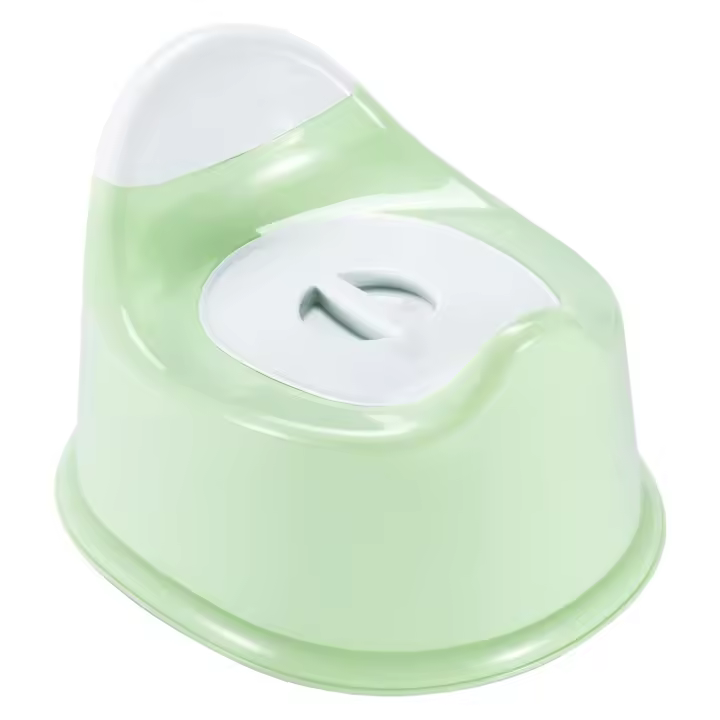Silla de Inodoro para Niños Cómoda y Divertida Limpieza Fácil y Duradera Verde Ligero y Blanco - 1