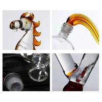 Creative Horse Shape Decanter 1L Decorative Horse Stand Glass Transparent Container Holder for Any Other Drink Liquor