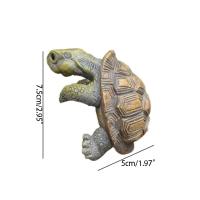 Bonitos adornos colgantes de tortuga en 3D, maceta de tortuga pequeña de dibujos animados hecha a mano, adornos decorativos de tortuga simulada para decoración del hogar - details 0