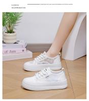 Nuevos Zapatos Blancos Transpirables, Versátiles Zapatos Casuales Delgados De Encaje De Suela Gruesa - details 15