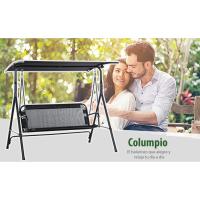 Columpio de Jardín de 2 Plazas Silla Balancín con Parasol Techo Ajustable