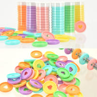 Fromthenon Binder-Discos de encuadernación de Color macarrón en forma de corazón para planificador de agujeros de setas, anillos de disco de plástico para cuaderno, 28/32/24mm - details 6