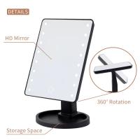 Espejo de Maquillaje LED Rotativo y Plegable 16 piezas con Luz Brightenable para Belleza Cosmética - details 2
