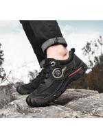 Zapatos de senderismo de cuero genuino para hombre, zapatillas de escalada anticolisión para acampar al aire libre, con cordones, Trekking - details 13