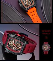 Reloj deportivo de carreras de lujo para hombre, esfera esqueleto de barril, resistente al agua, luminoso, reloj de pulsera para exteriores, reloj de negocios para hombre - details 22