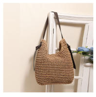 Bolso de Paja Tejido Bolso de Playa de Vacaciones para Mujeres Bolso de Hombro Casual - details 1