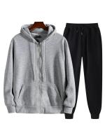 Traje De Deporte Para Hombre Con Capucha 2024 Moda Deportiva Sudaderas Casuales Conjunto De Carreras Diarias Prenda Estándar De Otoño E Invierno - details 2