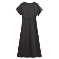 Elegante Vestido de Satén de Verano Cintura A-line para Mujeres 2025 Manga Corta Cuello en V - details 3