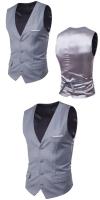 2019 nuevos hombres Slim Fit otoño chaleco de un solo pecho estilo coreano ropa Casual bolsillo falso para una silueta más delgada - details 15