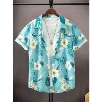 Camiseta de Verano de Playa Hawaiiana Estampado de Denim 3D para Hombres Manga Corta Transpirable - details 9