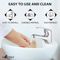 Grifo Monomando Cromado para Lavabo con latiguillo normalizados para España de 3/8. Elegancia y Funcionalidad. - details 3