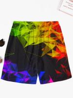 Pantalones cortos de playa sueltos para hombres, ropa deportiva, pantalones cortos de patrón 3D de secado rápido con cordón, pantalones cortos ligeros para trajes de baño de verano, bañador de natación para vacaciones en la playa - details 1