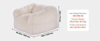 SucceBuy Silla Bean Bag, Sofá BeanBag Incluye Reposabrazos para Adultos, Felpa Esponjosa y Relleno de Espuma de Alta Densidad para Adultos con Zapper, Cómoda Silla Sofá Perezosa Perfecta para Sala de Estar, Dormitorio - details 1