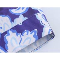 Conjunto de tres piezas veraniego chic para mujer 2025, blusa con cuello vuelto estampado, pantalones holgados de moda - details 6