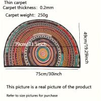 Alfombra Bohemia Semi-Redonda Pieza Única Antideslizante Ideal para Decoración del Hogar y Estilo de Granja Regalo Perfecto para Cocina o Habitación - details 3