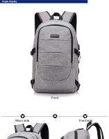 Mochila con contraseña de gran capacidad para hombre, mochila para ordenador de 15,6 pulgadas, se puede conectar a la interfaz USB para cargar - details 1