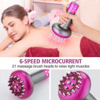Máquina de drenaje linfático, cepillo de masaje corporal meridiano eléctrico, microcorriente, anticelulitis, aparato de fisioterapia Guasha - details 6