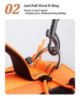 Nuevo arnés táctico para perros estilo chaleco con correa antitirones: diseño reflectante a prueba de escapes para caminar de forma segura perros medianos/grandes - details 7