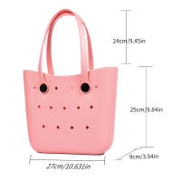 Bolso De Playa Grande Para Verano EVA Inodoro Para Mujer Bolsa De Picnic Con Agujeros Impermeable Bolsa De Hombro Con Manija - details 0