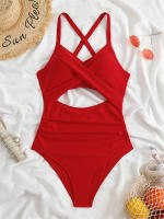 Bañador de una pieza para mujer, traje de baño con realce, Monokini Sexy ahuecado, ropa de playa para verano, 2024 - details 17