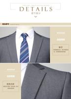 Traje de doble botón para hombre, traje formal de dos piezas, ajustado, adecuado para negocios y trabajo profesional - details 17