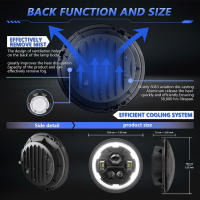 Conjunto de faros LED para Jeep Cherokee XJ Wrangler YJ DOT Ford GMC, Faro de señal de giro DRL, haz Alto y Bajo, 180W, H6054, 5x7, 7x6 - details 14