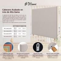 Cabecero de Lino Natural Liso hasta el Suelo con 8cm de Grosor Cabecera Tapizada Cama Dormitorio Moderno Top Trending (Beige, 160cm (Camas 150)) - details 2